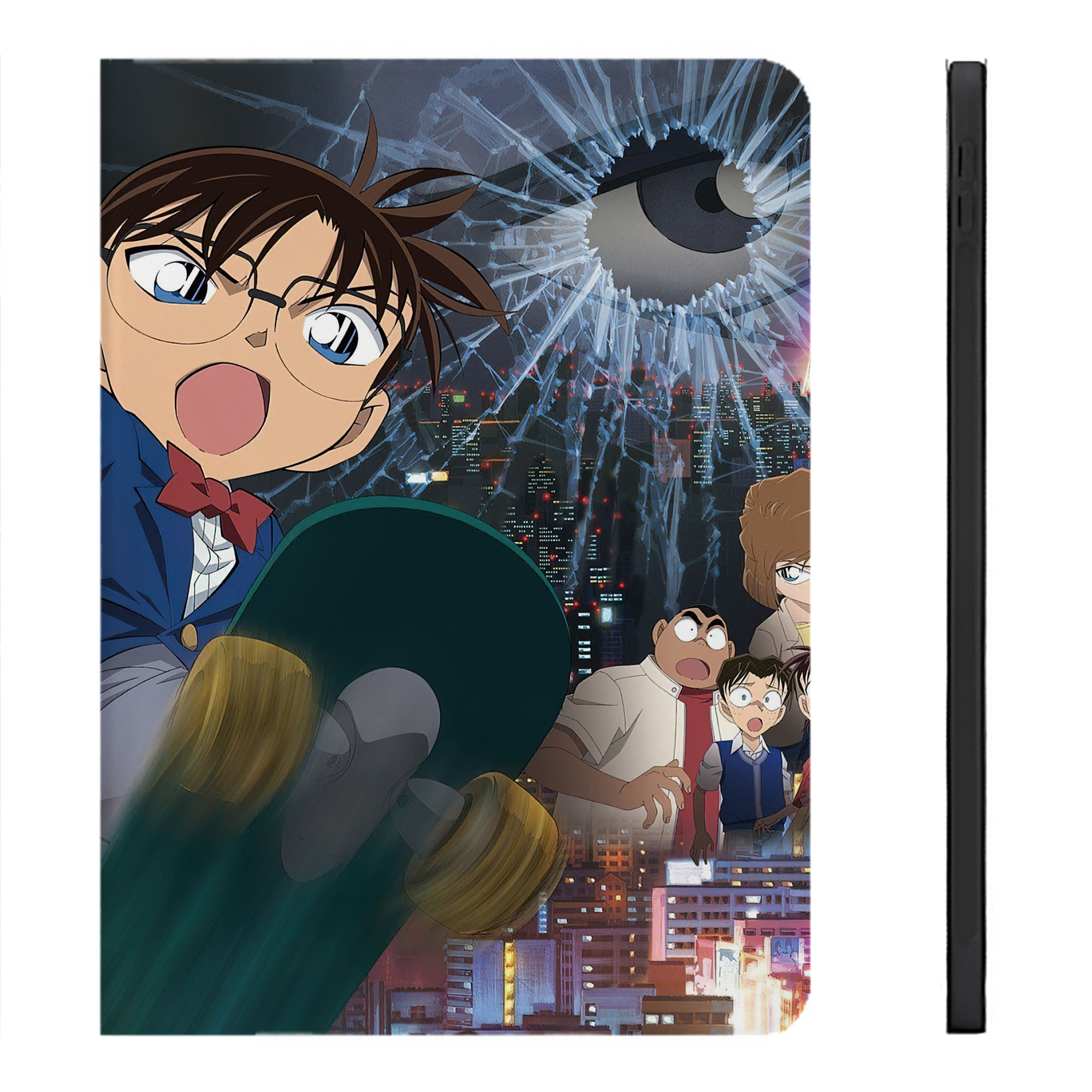 （画像用） 名探偵コナン Detective Conan IPadケース ペンホルダー付き ブックスタイルデザイン